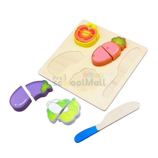 Wooden Vegetables Cutting Play Set 4 in 1