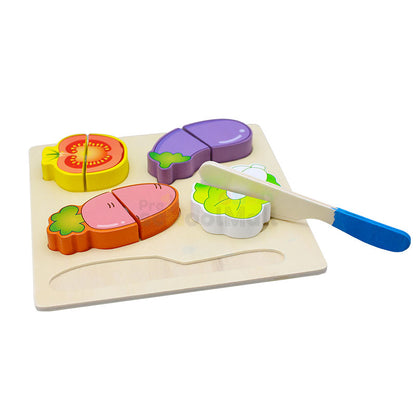 Wooden Vegetables Cutting Play Set 4 in 1