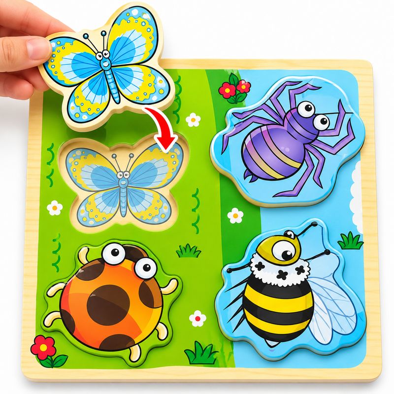 Wooden 3D Chunky Puzzle Board