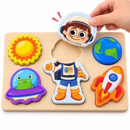 Wooden 3D Professions 6 Pcs Puzzle Board 02172