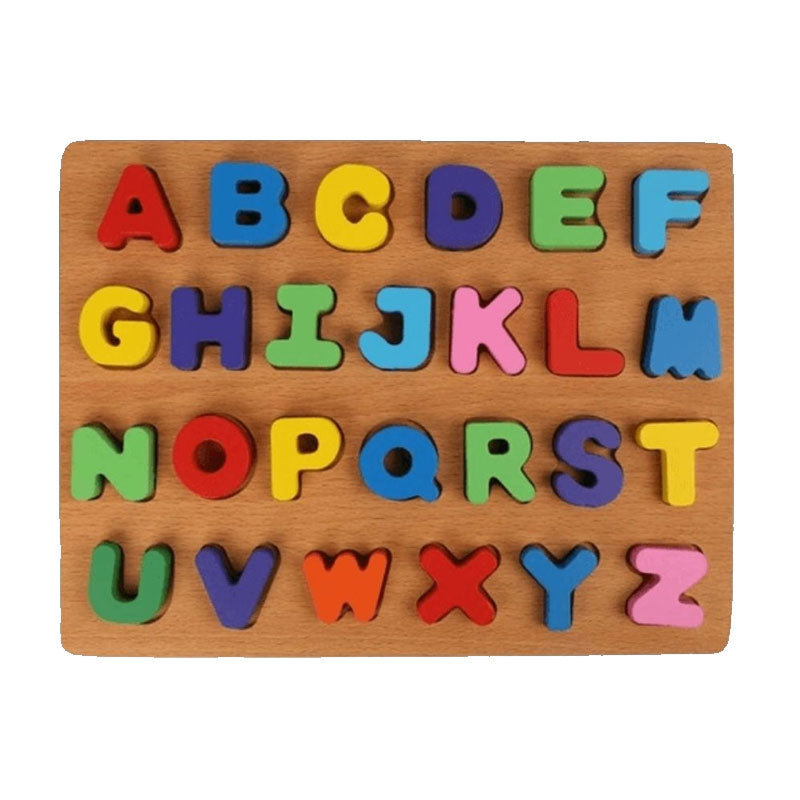 Preschool Capital 3D Alphabets Wooden Plate