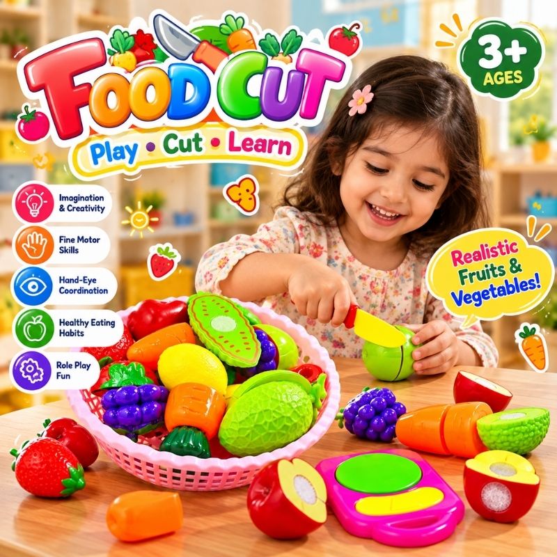 Food Cut - Cutting Fruits & Vegetables Play Set 01966
