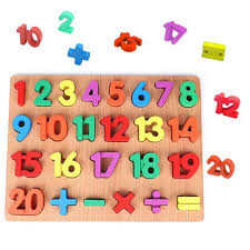 3D Numeric Wooden Puzzle Board