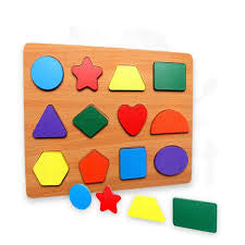 3D Shapes Wooden Puzzle Board