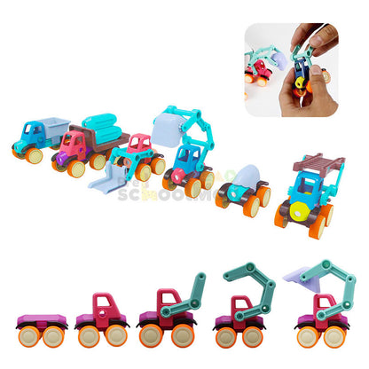 Magnetic Sticks DIY Construction Vehicles 40 Pcs