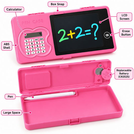 Stationery Box with LCD Writing Pad & Calculator