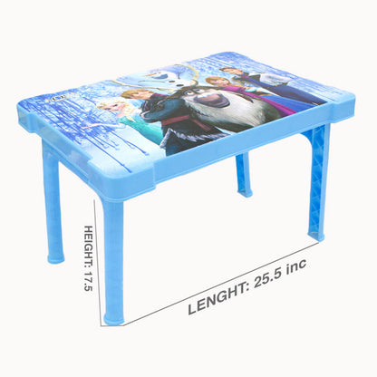 Aqua Plastic Cartoon Folding Table for girls