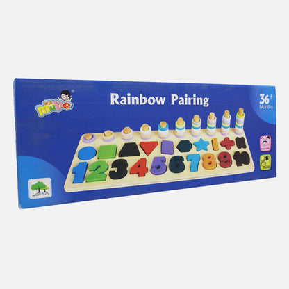 3 in 1 Wooden Rainbow Pairing Board