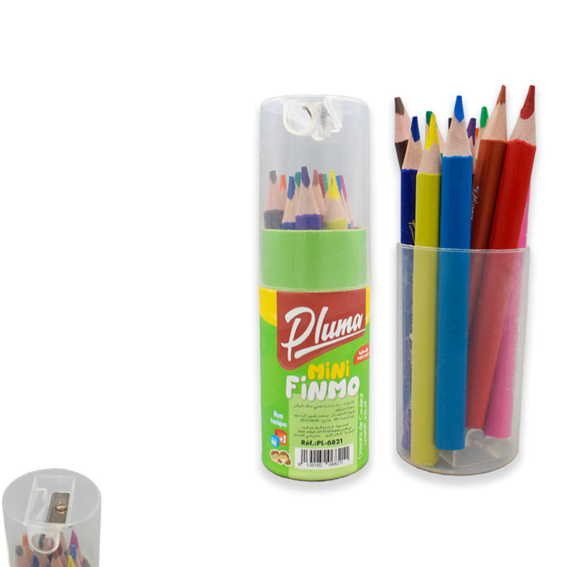 12 PCS Mini Pencils Colors with Sharpener