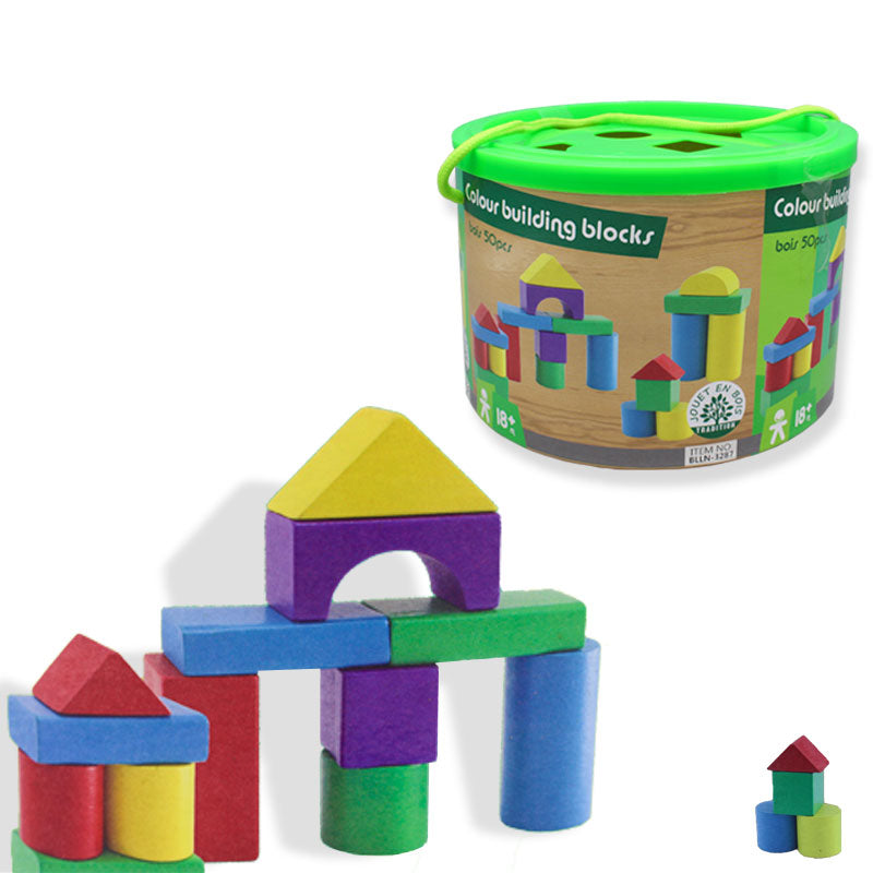 Grade R Colour Building Blocks 50 PCs Color Building Blocks – Preschool mall - Preschool Supplies ...