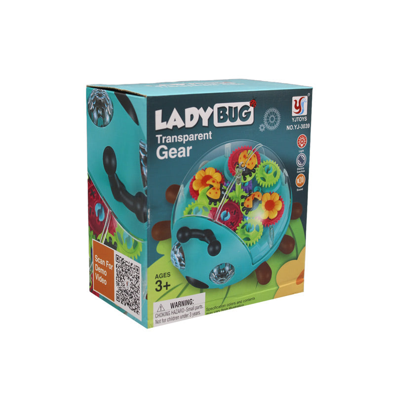 Lady Bug Transparent Gear with Light & Music