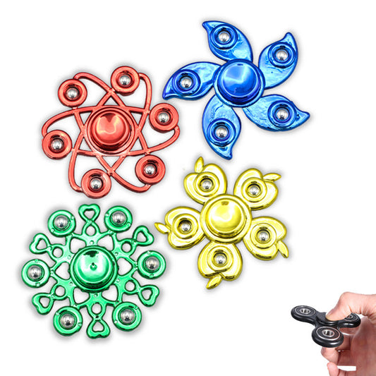 Silver Balls Fidget Spinner Large Set of 2