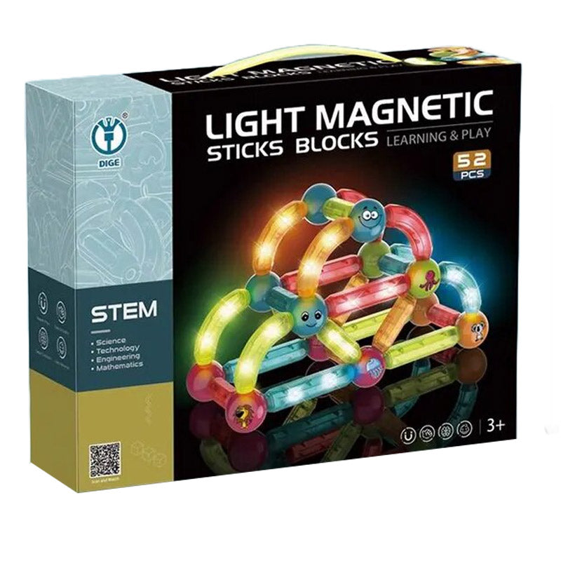 52 PCS Light Magnetic Building Blocks