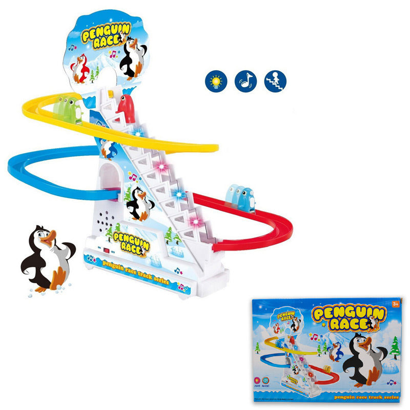 Penguin Race Set with Flashing Lights and Music