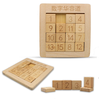 Wooden Number Sliding Game Magic Cube