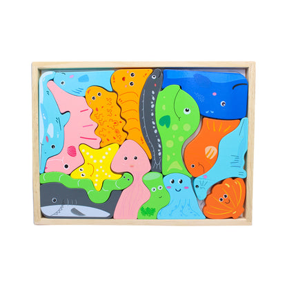 Wooden Three Dimensional Ocean Puzzle