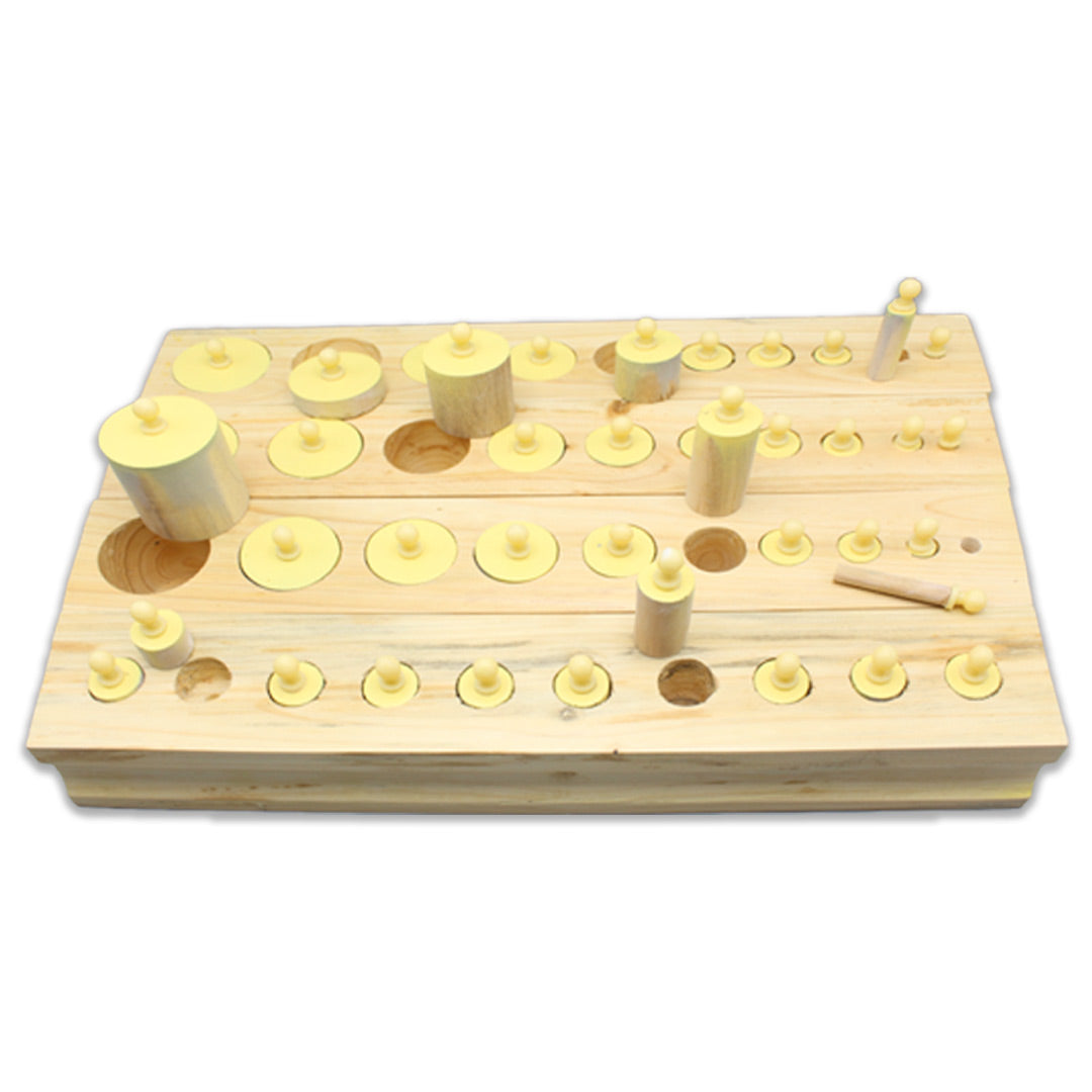 Wooden Montessori Teaching Cylinder Socket Blocks