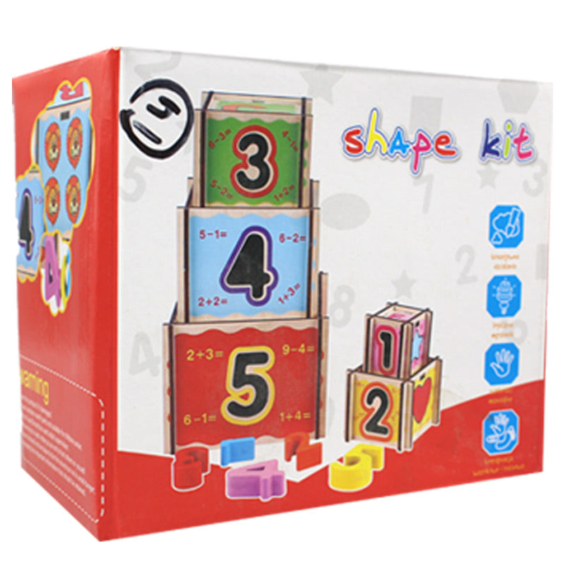 Wooden Nesting Blocks with Numbers – Preschool mall - Preschool ...