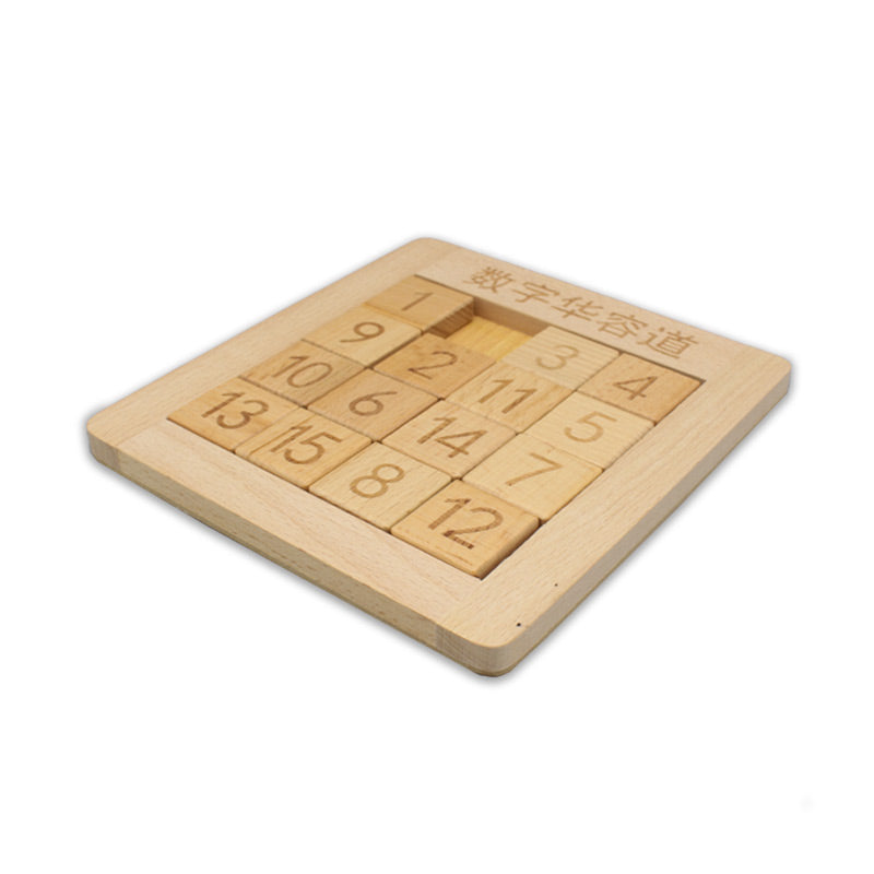 Wooden Number Sliding Game Magic Cube