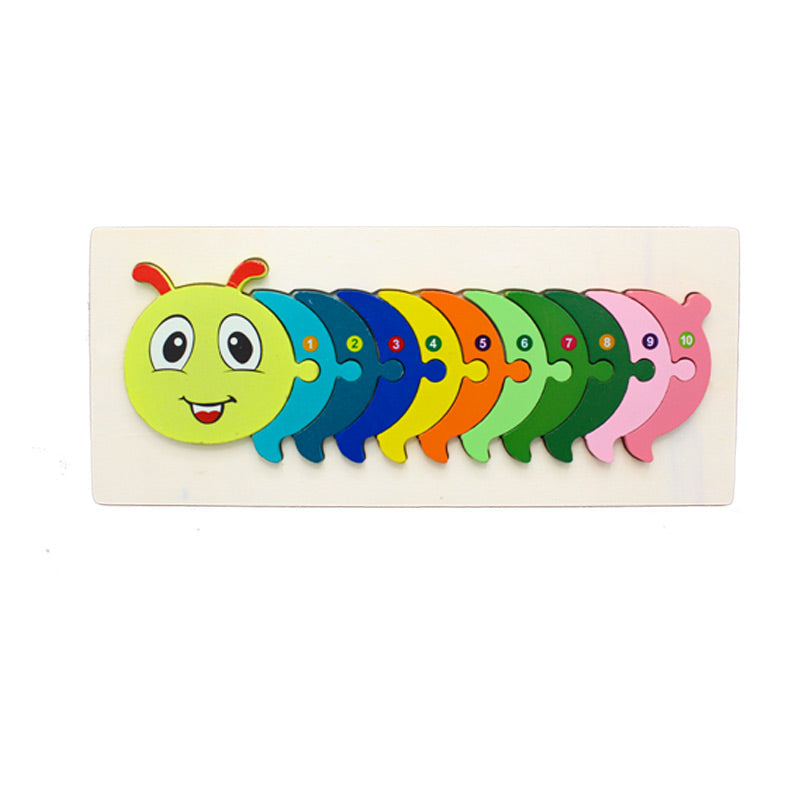 Wooden Number Puzzle Sorting Board Blocks