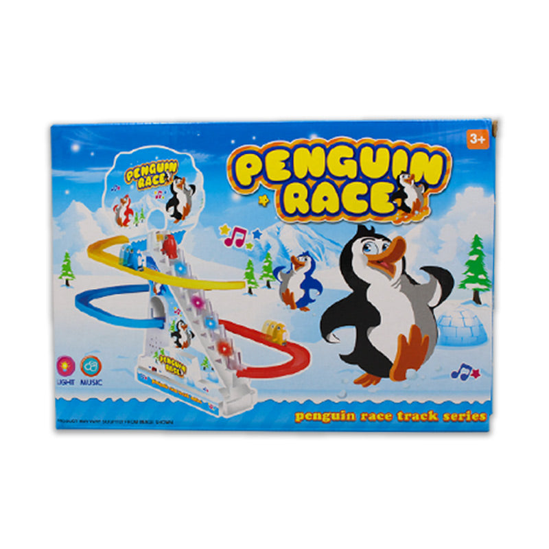 Penguin Race Set with Flashing Lights and Music