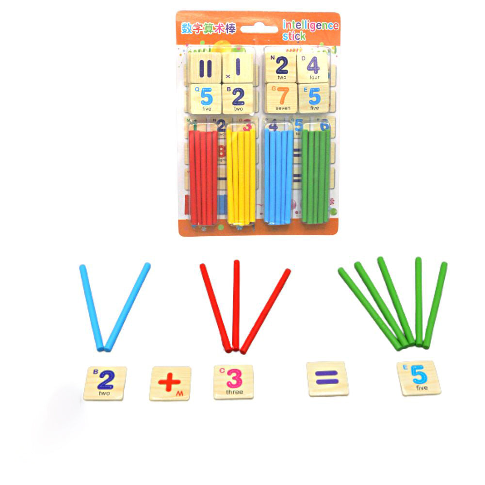 Wooden Mathematical Intelligent Stick & Numbers – Preschool mall ...