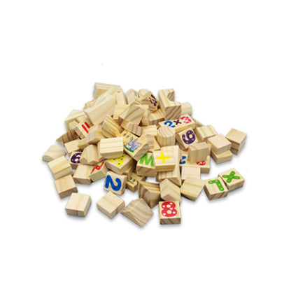 110 Pcs Wooden Building Blocks-Alphabet & Number
