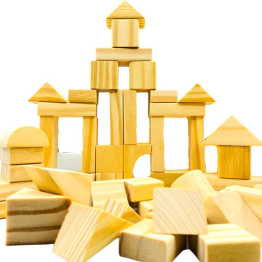 50 PCs Wooden Building Blocks