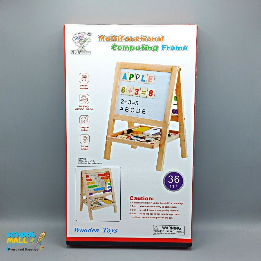 multifunctional computing frame and writing board wooden, educational toys, preschool, schoolmallpk