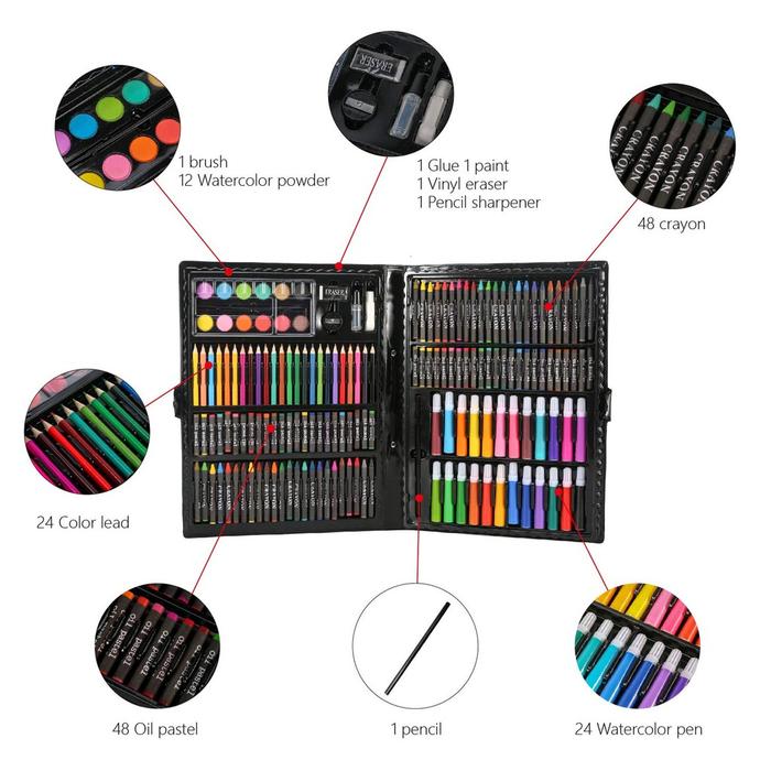 Best Colour Set for Kids | 168 Pcs Colour Art Kit