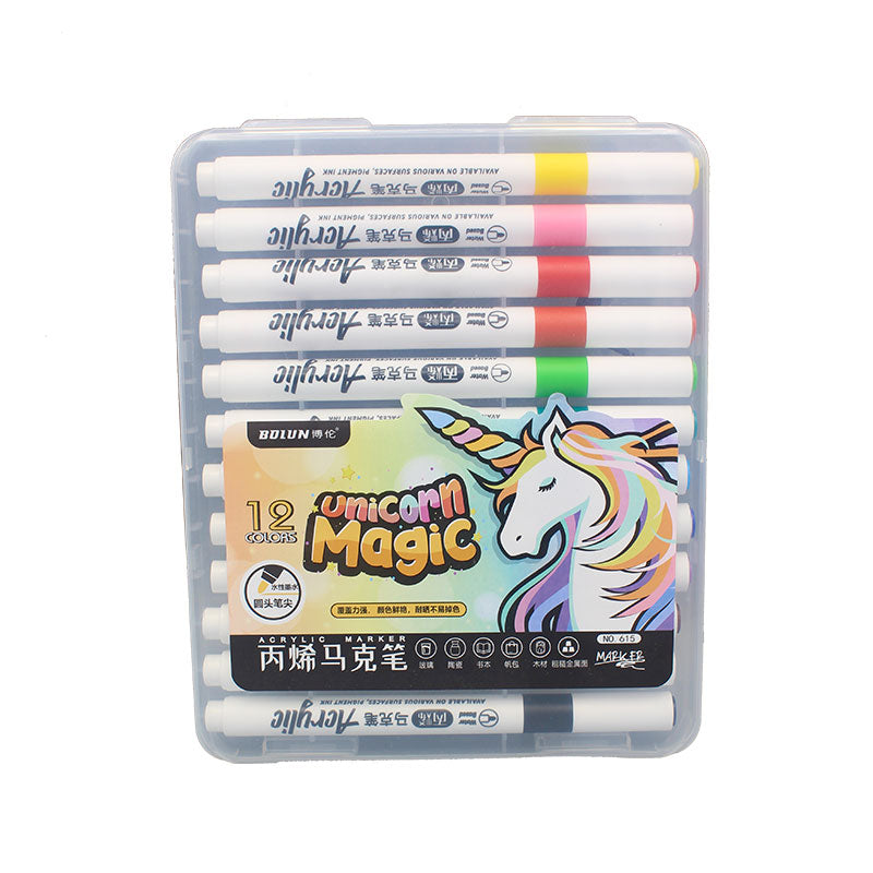 12 PCS Unicorn Magic Acrylic Marker