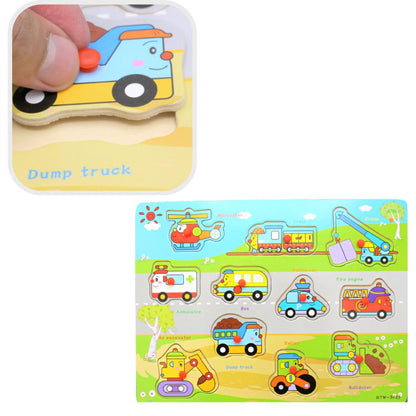 Colorful Wooden Peg Board (Vehicles) – GTW-3023