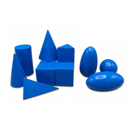 10 PCS Montessori Geometric Solids With Bases
