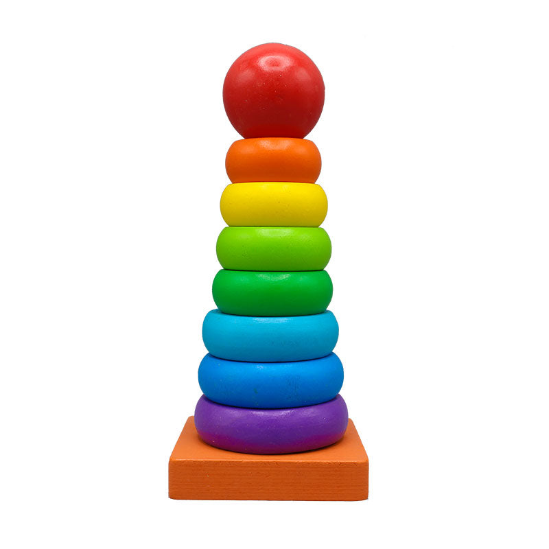 Wooden Rainbow Tower 8 Blocks