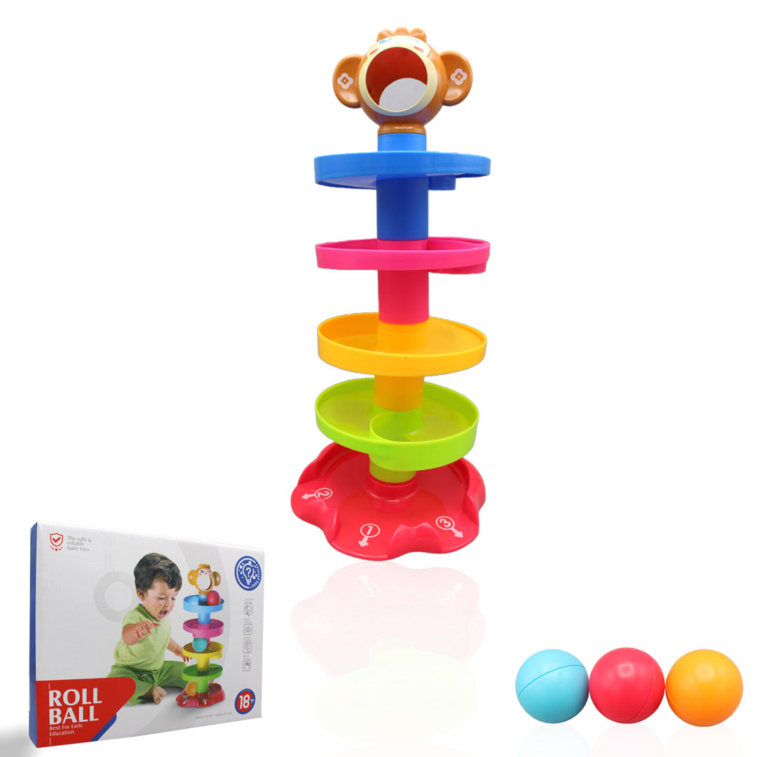 Monkey Roll Ball Drop Toy