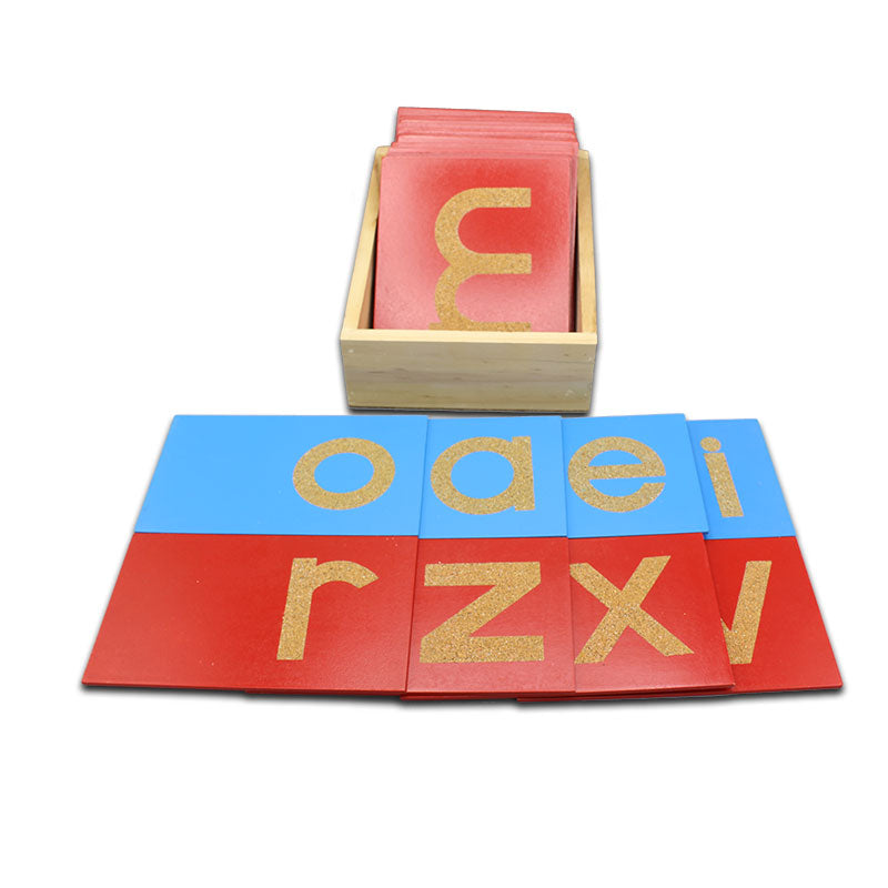 Montessori Small Alphabet Sandpaper Letters with Boxes