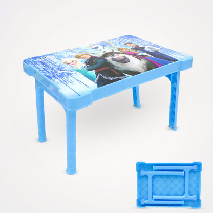 Aqua Plastic Cartoon Folding Table for girls