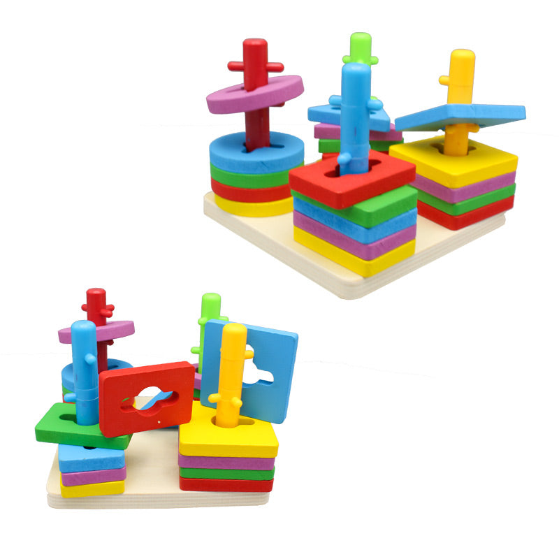 Four Column Wooden Toy Large