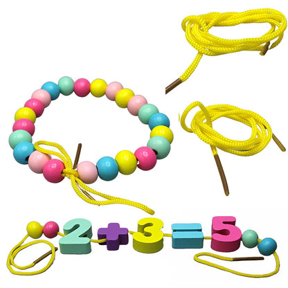 Wooden Numbers Beads Game