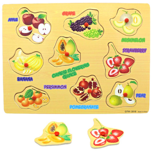 Wooden Peg Puzzle Board(Fruits) GTW-3018