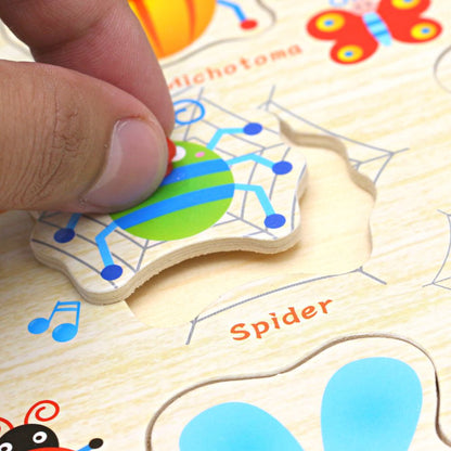Wooden Peg Puzzle Board (Insects) GTW-3024