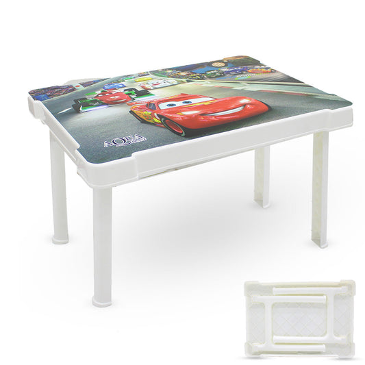 Aqua Plastic Cartoon Folding Table for boys